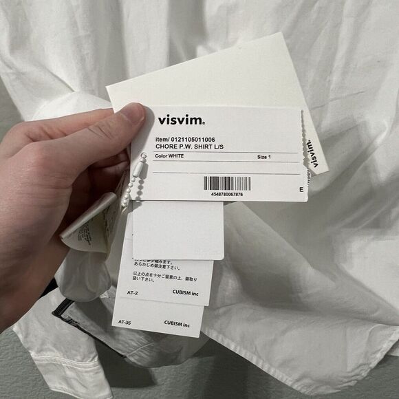 VISVIM Authentic CHORE P.W. SHIRT L/S Men Size 1 Made in Japan Cubism Oversized - Picture 9 of 11